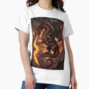 Inferno Dragon – Epic Black & Red Fire Dragon Fantasy Art