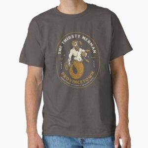 The Thirsty Merman, Provincetown, Cape Cod Massachusetts. Cool Nautical Shirt Art