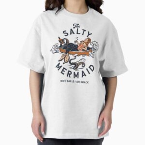 "The Salty Mermaid Dive Bar & Fish Shack" Cool Retro Mermaid Travel Design
