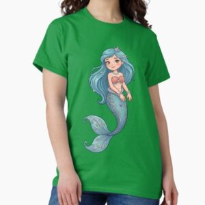 Cute Pearl Mermaid Princess Illustration