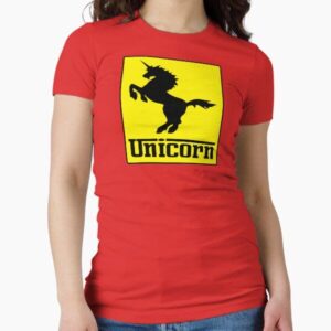 Prancing Unicorn Car Logo Parody T Shirt