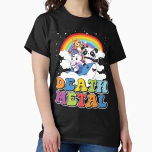 Funny Death Metal Animals Cute Unicorn Rainbow