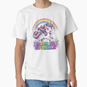 Born To Sparkle Rainbow Unicorn