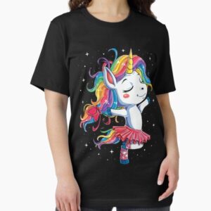 Ballet Dancer Unicorn T shirt Kids Girls Rainbow Ballerina Gifts Party Men Women