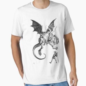 Alice and the Jabberwocky - Alice in Wonderland - Vintage Art